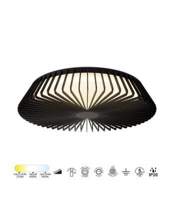 HIMALAYA PLAFÓN * PLAFÓN LED 63 CM NEGRO